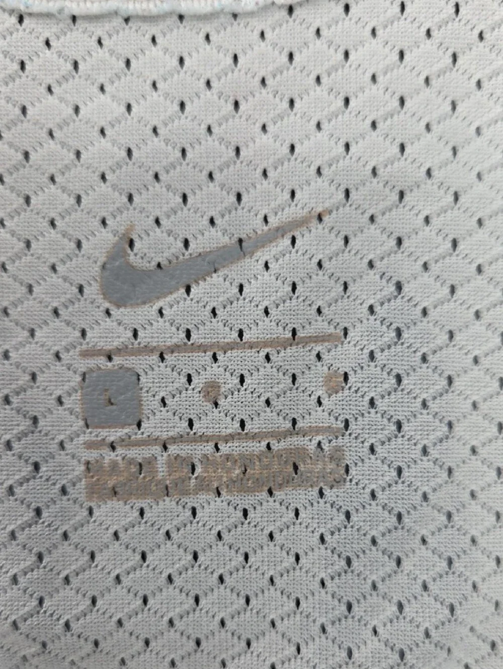 Nike White Checkerboard Outlaws Tank Top with Black Logo